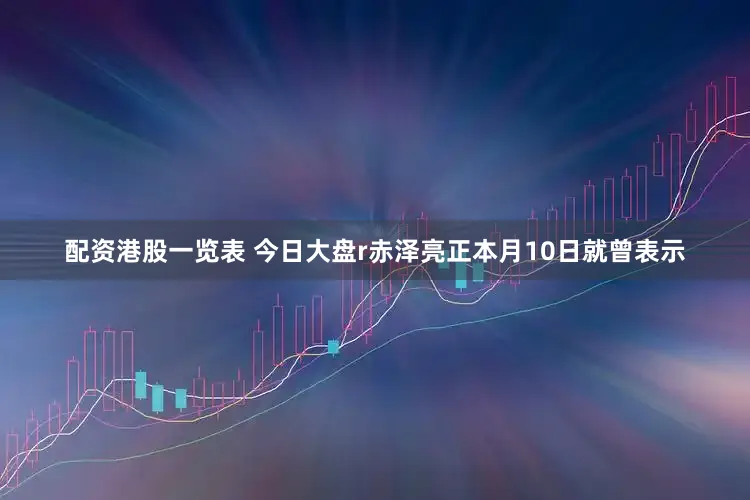配资港股一览表 今日大盘r赤泽亮正本月10日就曾表示